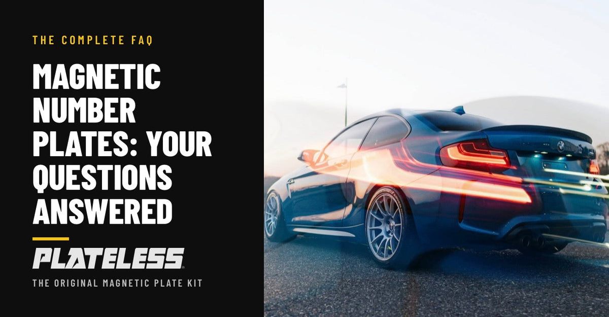 BMW M2 with Plateless magnetic number plate kit, rear plate removed